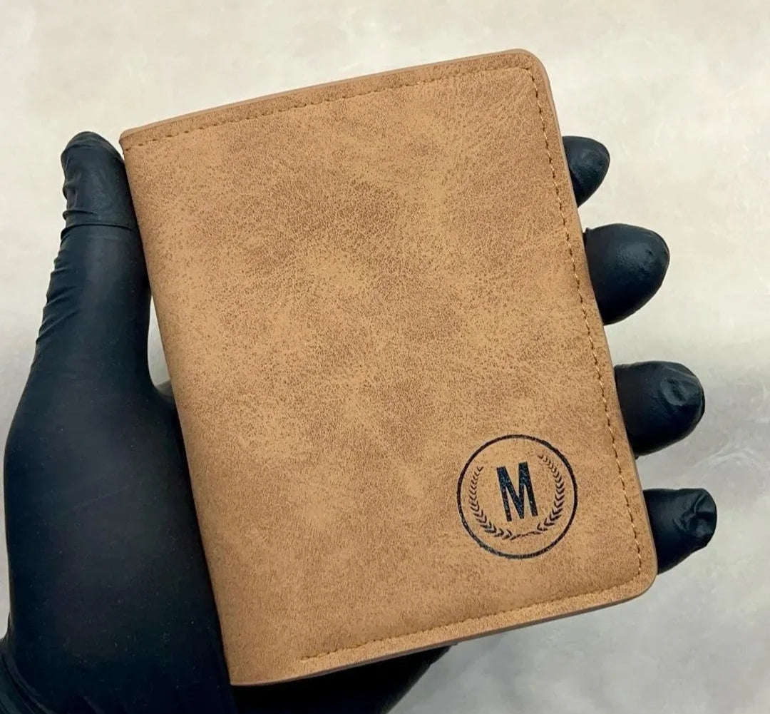 Men PU Leather Wallet Slim Bifold Stylish Card Holder