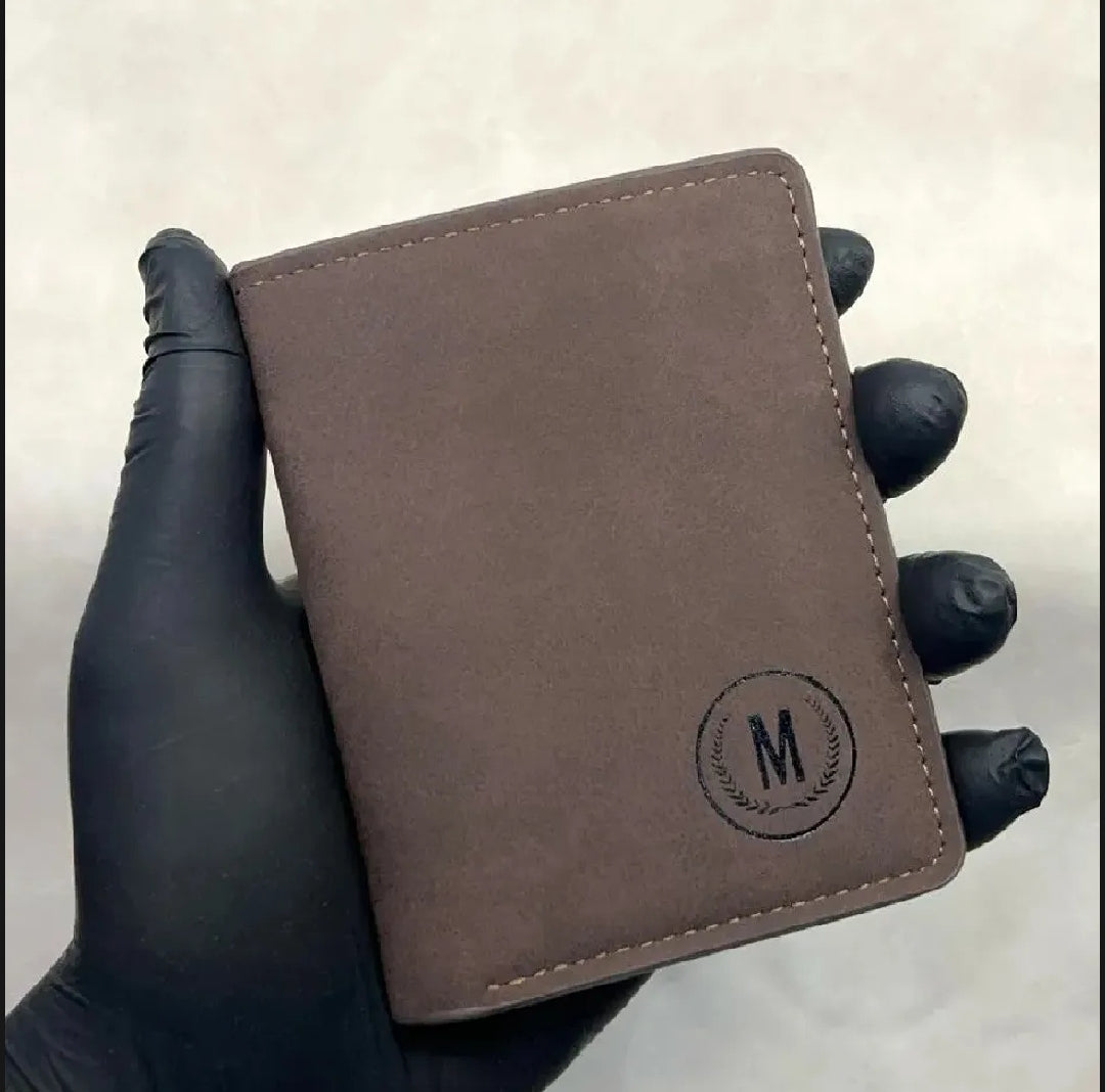 Men PU Leather Wallet Slim Bifold Stylish Card Holder