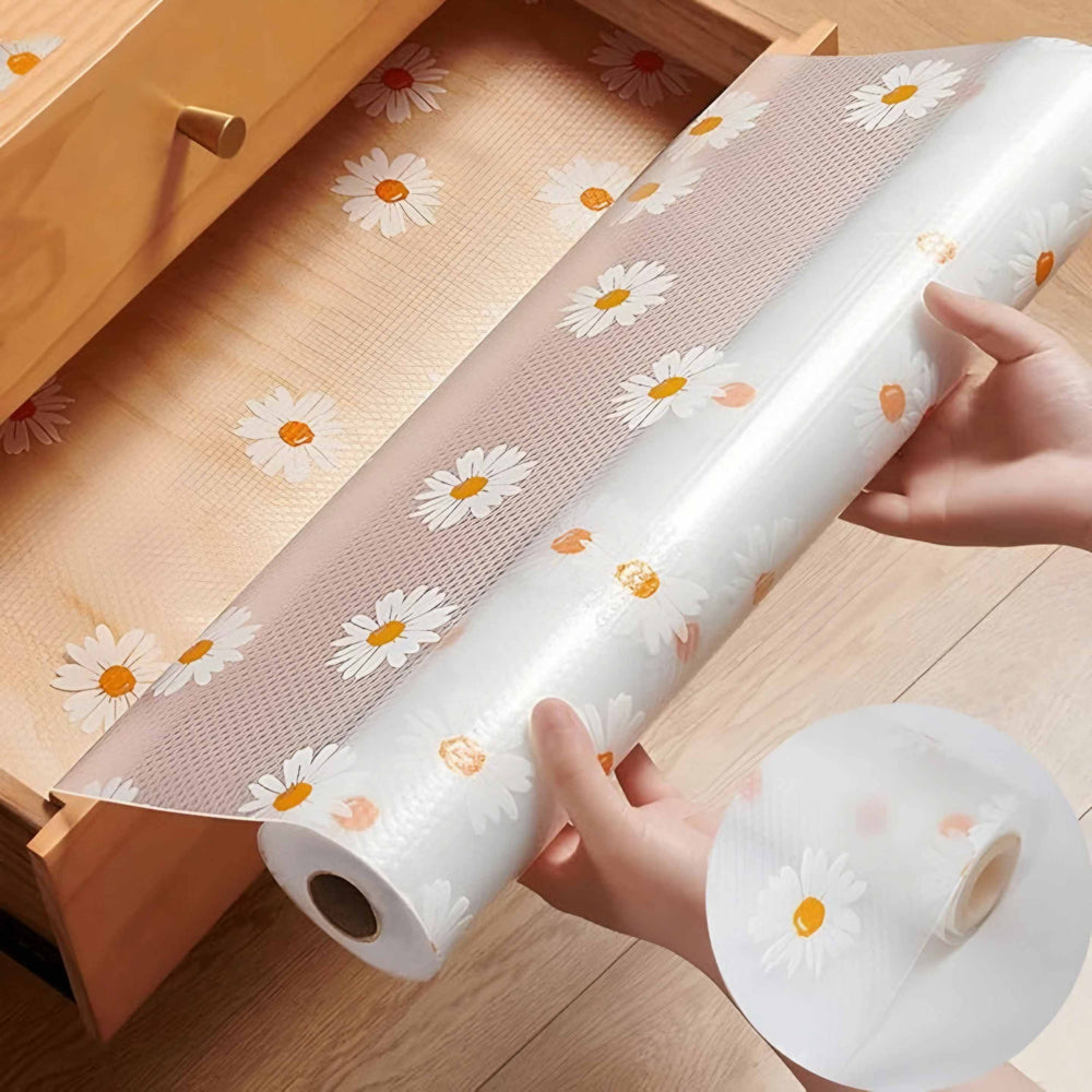 Non-Slip Plastic Shelf Liner Roll,(Random Design)